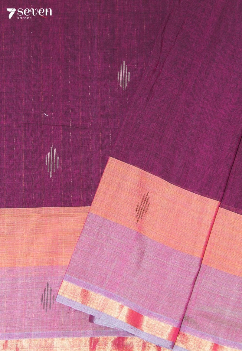 Shubhangi Signature Seven Handloom Pink Bangalore Pure Cotton Saree - view 5