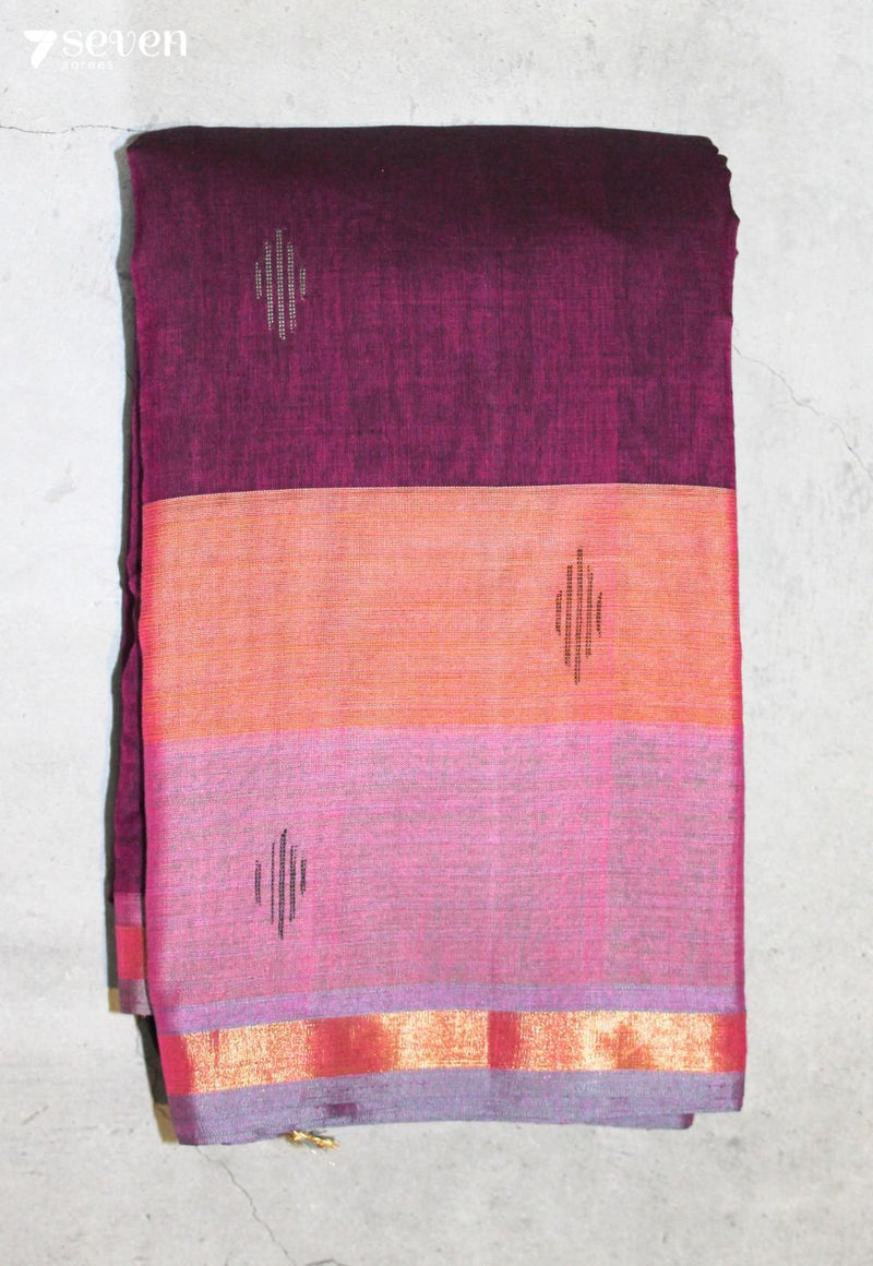 Shubhangi Signature Seven Handloom Pink Bangalore Pure Cotton Saree - view 2