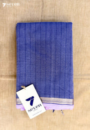 Silver Root Signature Seven Handloom Light Purple Bangalore Pure Cotton Saree - Seven Sarees - Saree - Seven Sarees