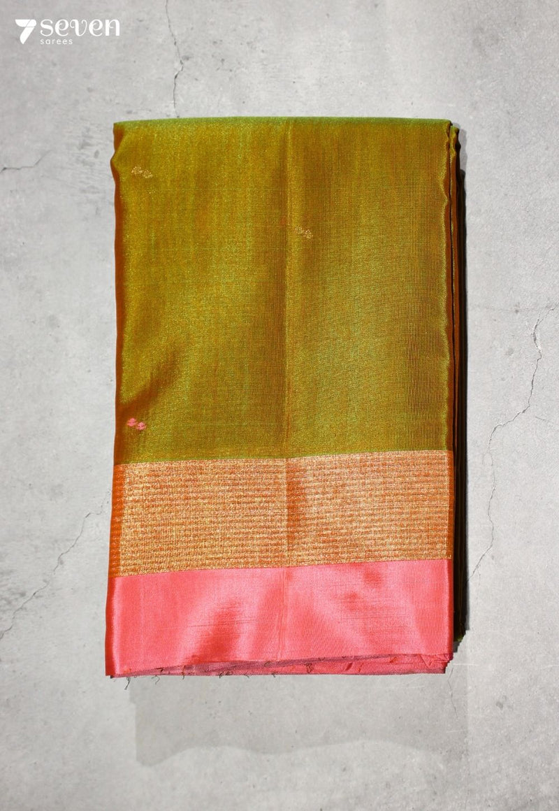 Simhika Signature Seven Handloom Green Bangalore Pure Silk Cotton Saree - Seven Sarees - Saree - Seven Sarees