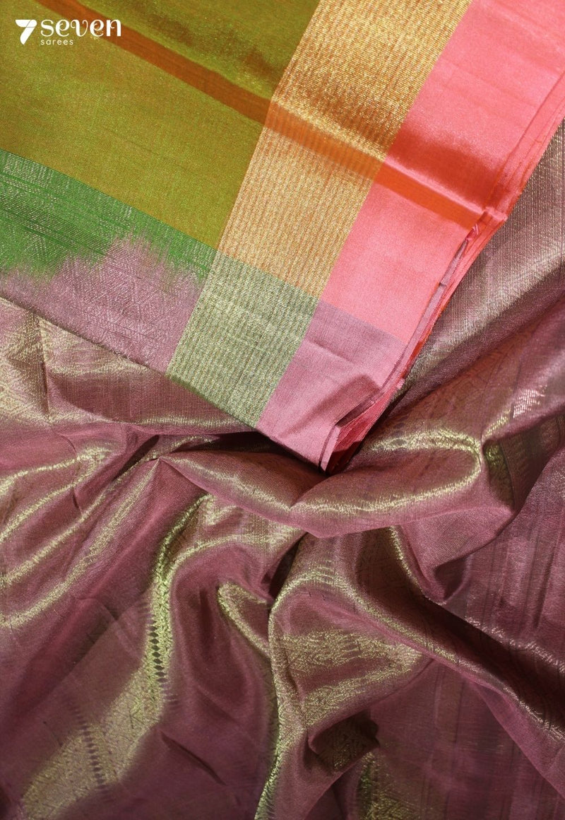 Simhika Signature Seven Handloom Green Bangalore Pure Silk Cotton Saree - Seven Sarees - Saree - Seven Sarees