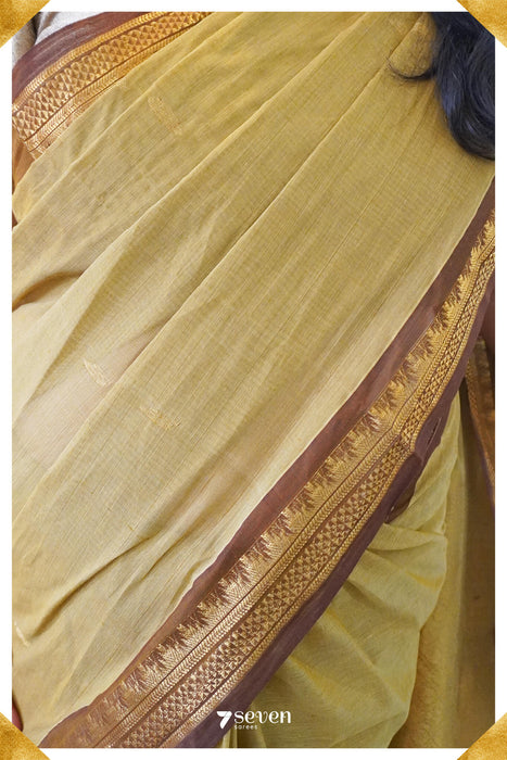 Sindhuja Madurai Off - White Pure Cotton Saree - Seven Sarees - Saree - Seven Sarees