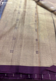 Sira Signature Seven Handloom Brown/Maroon Bangalore Pure Cotton Saree - Seven Sarees - Saree - Seven Sarees