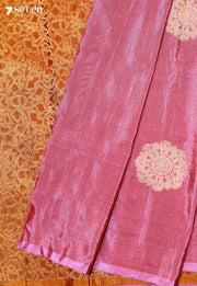Sireya Signature Seven Handloom Pink Bangalore Pure Silk Cotton Saree - Seven Sarees - Saree - Seven Sarees
