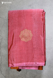 Sireya Signature Seven Handloom Pink Bangalore Pure Silk Cotton Saree - Seven Sarees - Saree - Seven Sarees