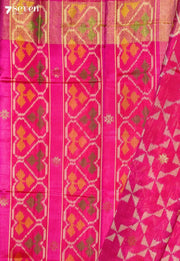 Smitakshi Patola Handloom Single Ikat Pink Pure Silk Saree | Silk Mark Certified - view 3
