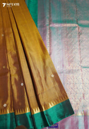 Soft Thorn Signature Seven Handloom Burnt Brown Bangalore Pure Silk Saree|Silk Mark Certified - Seven Sarees - Saree - Seven Sarees