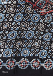 Sudevi Kutch Black Pure Handmade Ajrakh Modal with Handpasted Mirrors - view 4