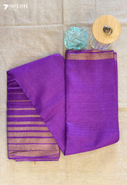 Sun's Favorite Chattisgarh Violet Pure Tussar Silk Saree | Silk Mark Certified - Seven Sarees - Saree - Seven Sarees