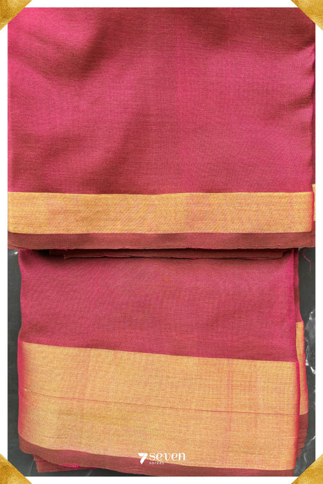 Suragi Signature Seven Handloom Pink Bangalore Vegan Silk Saree - Seven Sarees - Saree - Seven Sarees