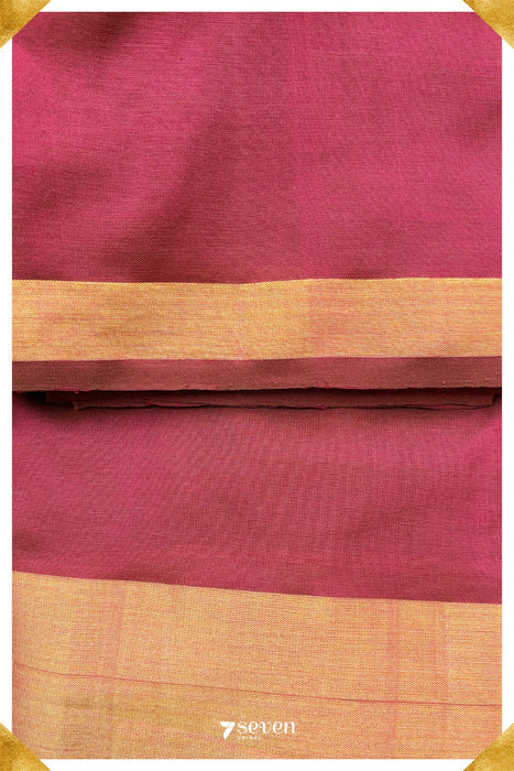 Suragi Signature Seven Handloom Pink Bangalore Vegan Silk Saree - Seven Sarees - Saree - Seven Sarees