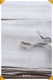 Sushmita Mangalagiri Handloom Silver Silk Cotton Saree - Seven Sarees - Saree - Seven Sarees
