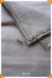 Sushmita Mangalagiri Handloom Silver Silk Cotton Saree - Seven Sarees - Saree - Seven Sarees