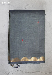 Sushmita Signature Seven Handloom Grey Bangalore Pure Cotton Saree - view 2