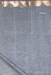 Sushmita Signature Seven Handloom Grey Bangalore Pure Cotton Saree - view 4
