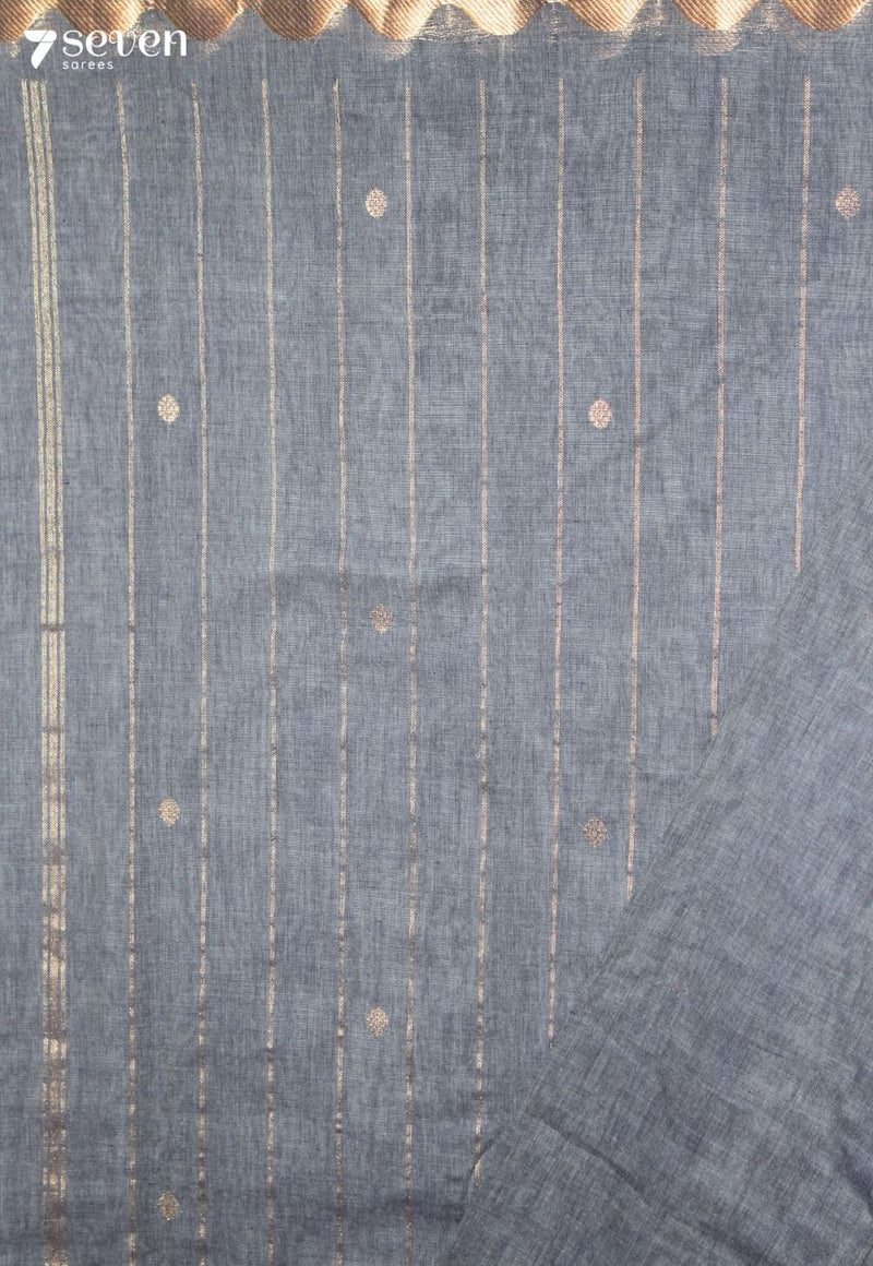 Sushmita Signature Seven Handloom Grey Bangalore Pure Cotton Saree - view 3