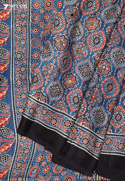 Sushravi Kutch Blue Pure Handmade Ajrakh Modal with Handpasted Mirrors - view 5
