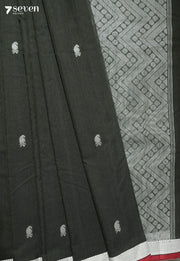 Sutra Signature Seven Handloom Green Bangalore Pure Cotton Saree - Seven Sarees - Saree - Seven Sarees