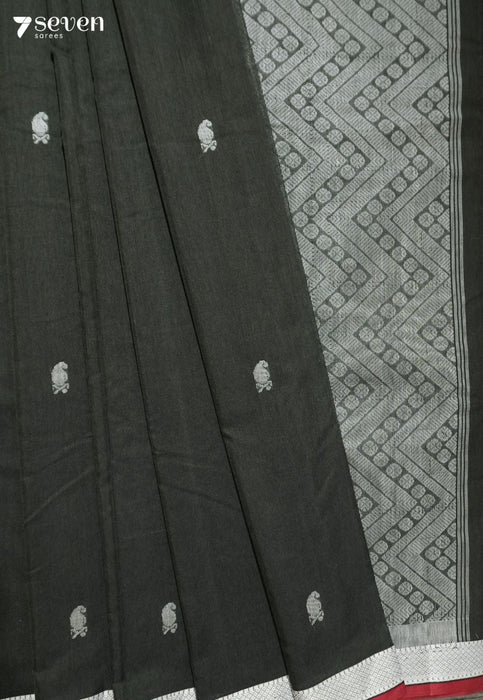 Sutra Signature Seven Handloom Green Bangalore Pure Cotton Saree - Seven Sarees - Saree - Seven Sarees