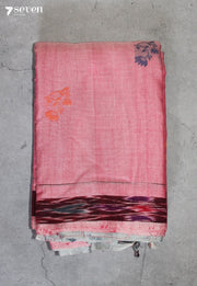 Suvaira Signature Seven Handloom Pink Bangalore Pure Cotton Saree - Seven Sarees - Saree - Seven Sarees