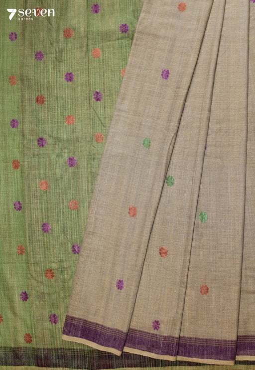 Suvasini Assam 100% Eri Silk Beige Handloom Saree