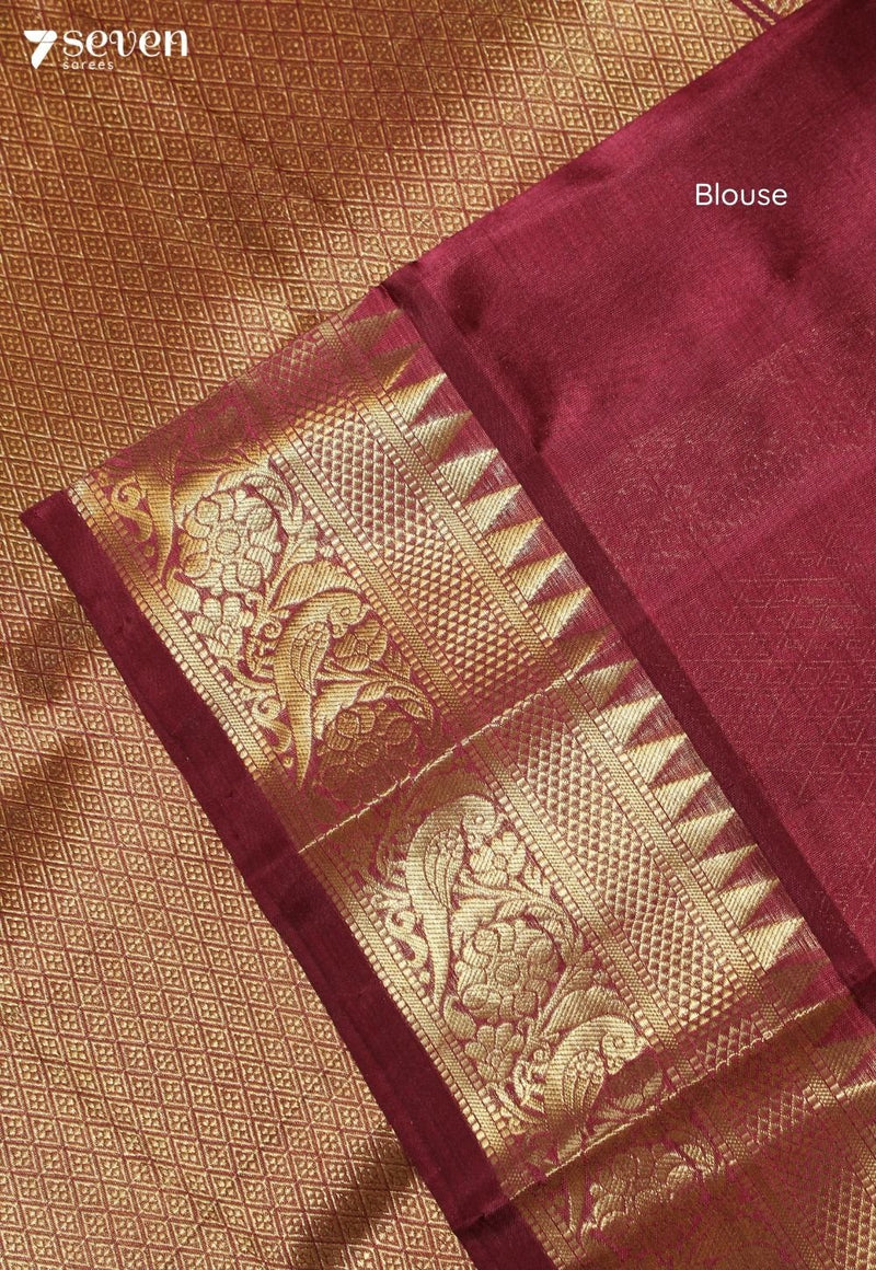 Svarada Handloom Venkatagiri Pattu 100% Silk Grey Saree | Silk Mark Certified - Seven Sarees - Seven Sarees