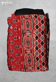 Svarnali Kutch Red Pure Handmade Ajrakh Modal with Handpasted Mirrors - view 2