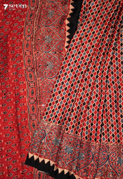 Svarnali Kutch Red Pure Handmade Ajrakh Modal with Handpasted Mirrors - view 1