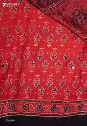 Svarnali Kutch Red Pure Handmade Ajrakh Modal with Handpasted Mirrors - view 4