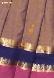 Taaruni Signature Seven Handloom Brown Bangalore Pure Cotton Saree - Seven Sarees - Saree - Seven Sarees