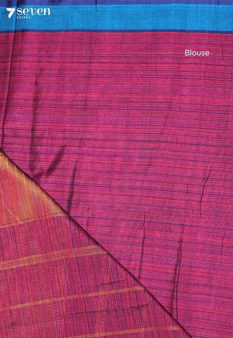Taarvani Signature Seven Handloom Pink Bangalore Pure Cotton Saree - Seven Sarees - Saree - Seven Sarees