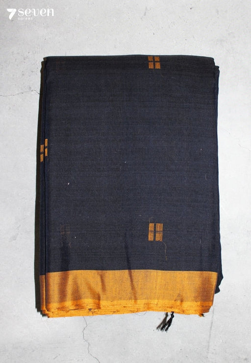 Talumi Signature Seven Handloom Blue Bangalore Pure Cotton Saree - Seven Sarees - Saree - Seven Sarees