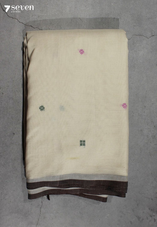 Tanirika Signature Seven Handloom Off - White Bangalore Pure Cotton Saree - Seven Sarees - Saree - Seven Sarees