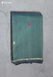 Tantura Signature Seven Handloom Blue Bangalore Pure Cotton Saree - Seven Sarees - Saree - Seven Sarees