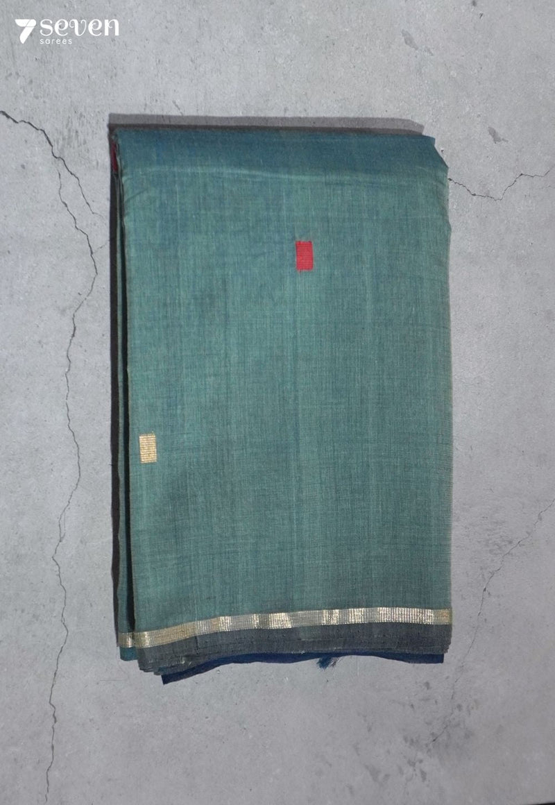 Tantura Signature Seven Handloom Blue Bangalore Pure Cotton Saree - Seven Sarees - Saree - Seven Sarees