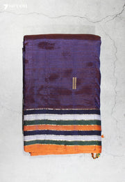 Taranika Signature Seven Handloom Purple Bangalore Vegan Silk Saree - Seven Sarees - Saree - Seven Sarees
