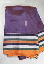 Taranika Signature Seven Handloom Purple Bangalore Vegan Silk Saree - Seven Sarees - Saree - Seven Sarees
