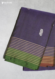 Tarvisha Signature Seven Handloom Blue Bangalore Pure Cotton Saree - Seven Sarees - Saree - Seven Sarees
