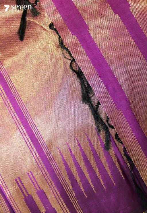 Tavira Signature Seven Handloom Dark Pink Bangalore Pure Silk Saree|Silk Mark Certified - Seven Sarees - Saree - Seven Sarees