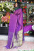 The Purple Ravine Seven Signature Seven Handloom Purple Bangalore Vegan Silk Saree - Seven Sarees - Saree - Seven Sarees
