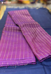 The Purple Ravine Seven Signature Seven Handloom Purple Bangalore Vegan Silk Saree - Seven Sarees - Saree - Seven Sarees