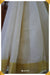 The Special Onam Off - White Viscose - Cotton Saree with Gold border - Seven Sarees - Saree - Seven Sarees