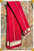 Thega Signature Seven Handloom Red Bangalore Cotton Saree - Seven Sarees - Saree - Seven Sarees