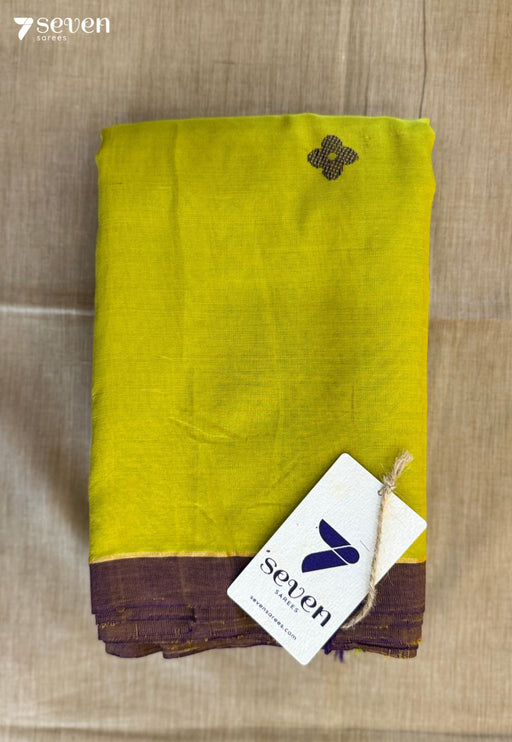 Thulasi Gold Signature Seven Handloom Green Bangalore Vegan Silk Saree - Seven Sarees - Saree - Seven Sarees