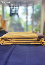 Tisha Signature Seven Handloom Sandal Bangalore Pure Cotton Saree - Seven Sarees - Saree - Seven Sarees