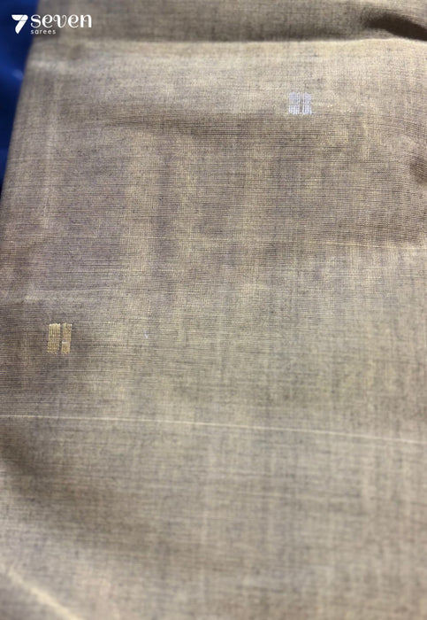 Tiya Signature Seven Handloom Brown Bangalore Pure Cotton Saree - Seven Sarees - Saree - Seven Sarees
