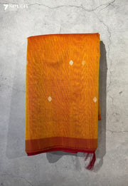 Trisha Signature Seven Handloom Orange Bangalore Pure Silk Cotton Saree - Seven Sarees - Saree - Seven Sarees