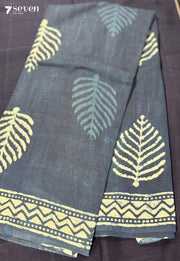 Tumbleweed & Tea Jaipur Blue Handblock 100% Cotton Saree - Seven Sarees - Saree - Seven Sarees
