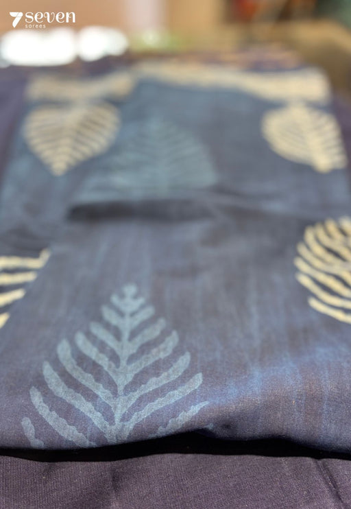 Tumbleweed & Tea Jaipur Blue Handblock 100% Cotton Saree - Seven Sarees - Saree - Seven Sarees