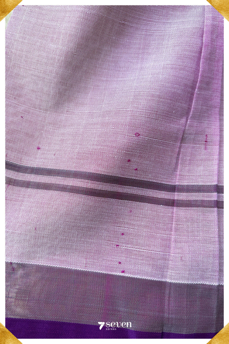 Ulagame Signature Seven Handloom Green Bangalore Vegan Silk Saree - Seven Sarees - Saree - Seven Sarees